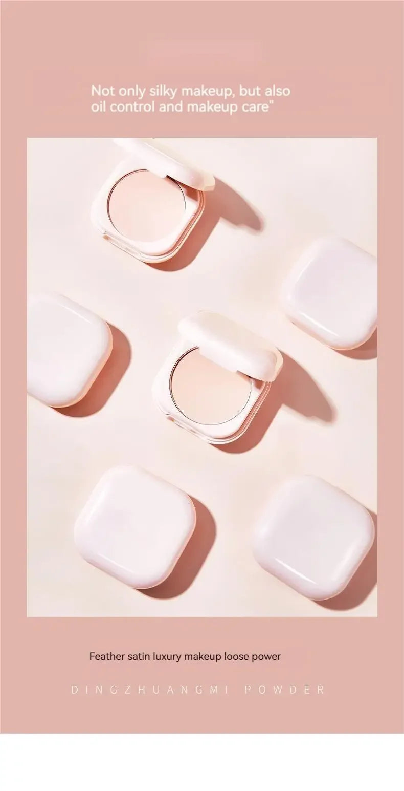 Setting Powder Oil Control Makeup Setting Brightening Skin Tone Setting Powder With Mirror Compact Portable Makeup Powder