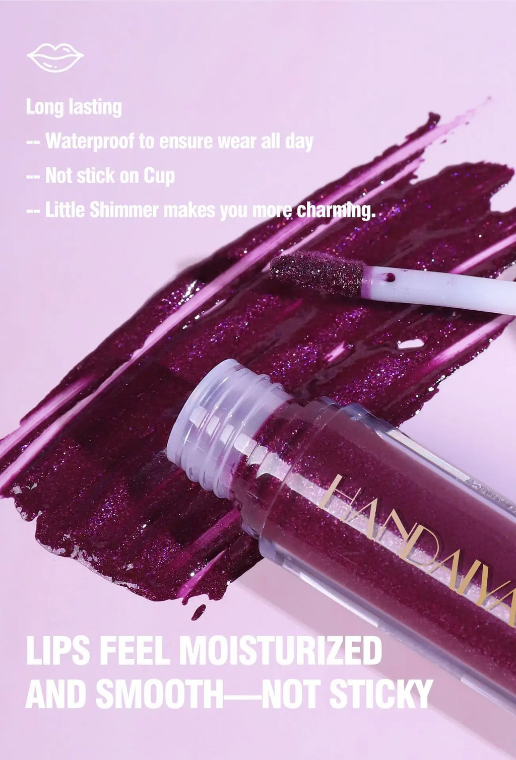Liquid Lipstick – Pearl Shimmer Gloss Finish, Transfer-Proof & Waterproof Long-Wear Lip Color with Smooth Glide and High Shine