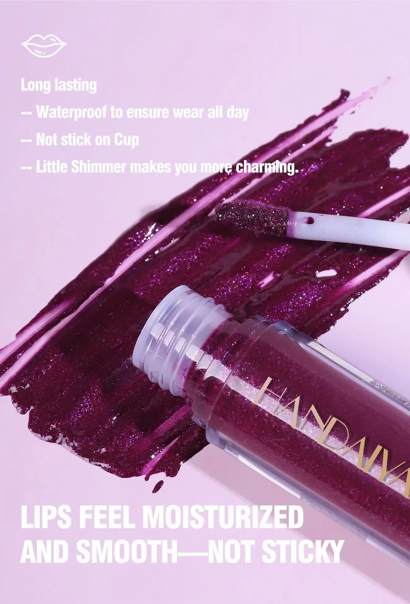 Liquid Lipstick – Pearl Shimmer Gloss Finish, Transfer-Proof & Waterproof Long-Wear Lip Color with Smooth Glide and High Shine