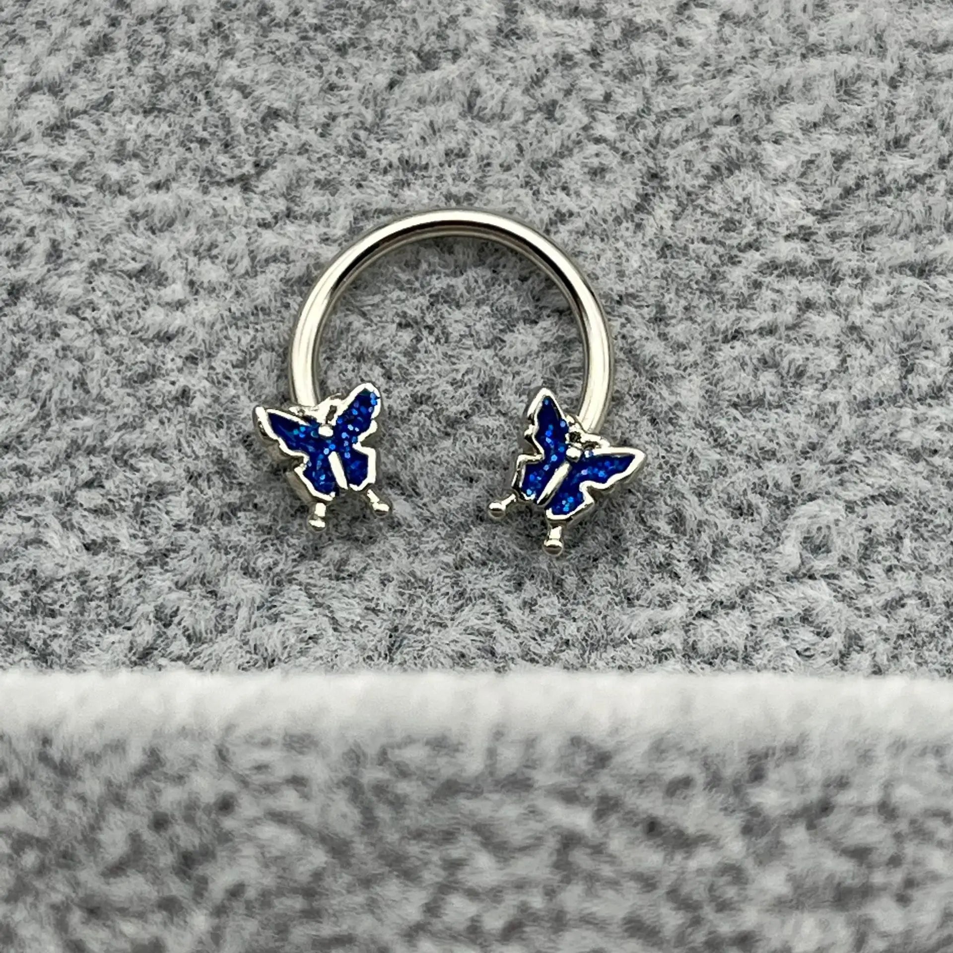 Horseshoe Ring Nose Ring Hinged Segment Septum Piercing Clicker Hoop Ear Cartilage Earrings Helix Silver Color Body Jewelry