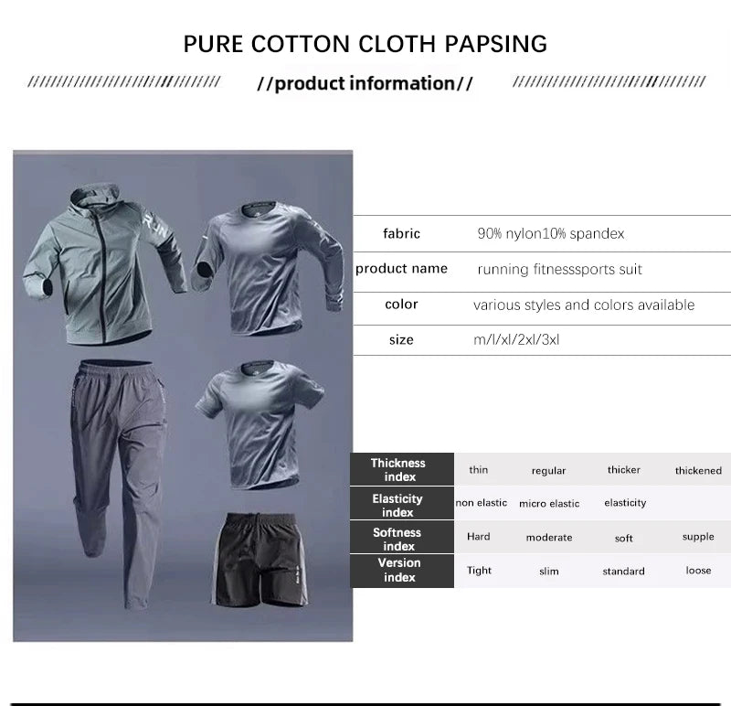 Men's Sportswear Set - Loose - Fit, Quick - Dry, Ideal for Fitness, Running, Gym & Outdoor Training