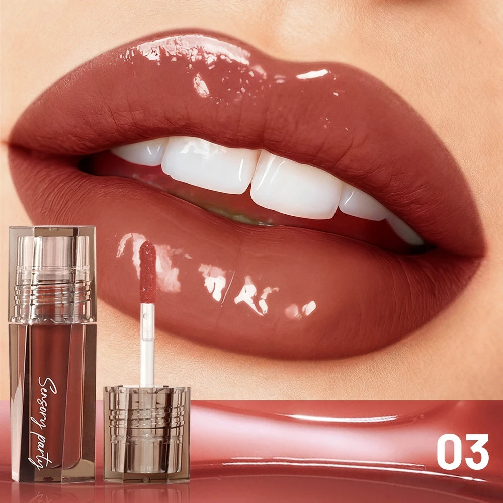 Moisturizing  Lip Gloss  Lip Glaze, Refreshing Non Greasy Texture, Glossy Long Lasting Liquid Lipstick the Gift for Women