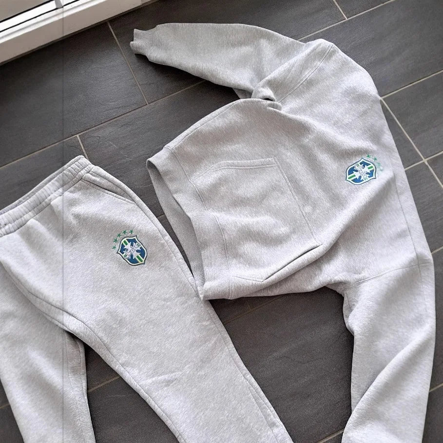 American Hip-Hop Sets Mens High Street Y2K Hoodie Straight Sweatpants Couple Printed Suit Spring Autumn Streetwear Hoodie Sets