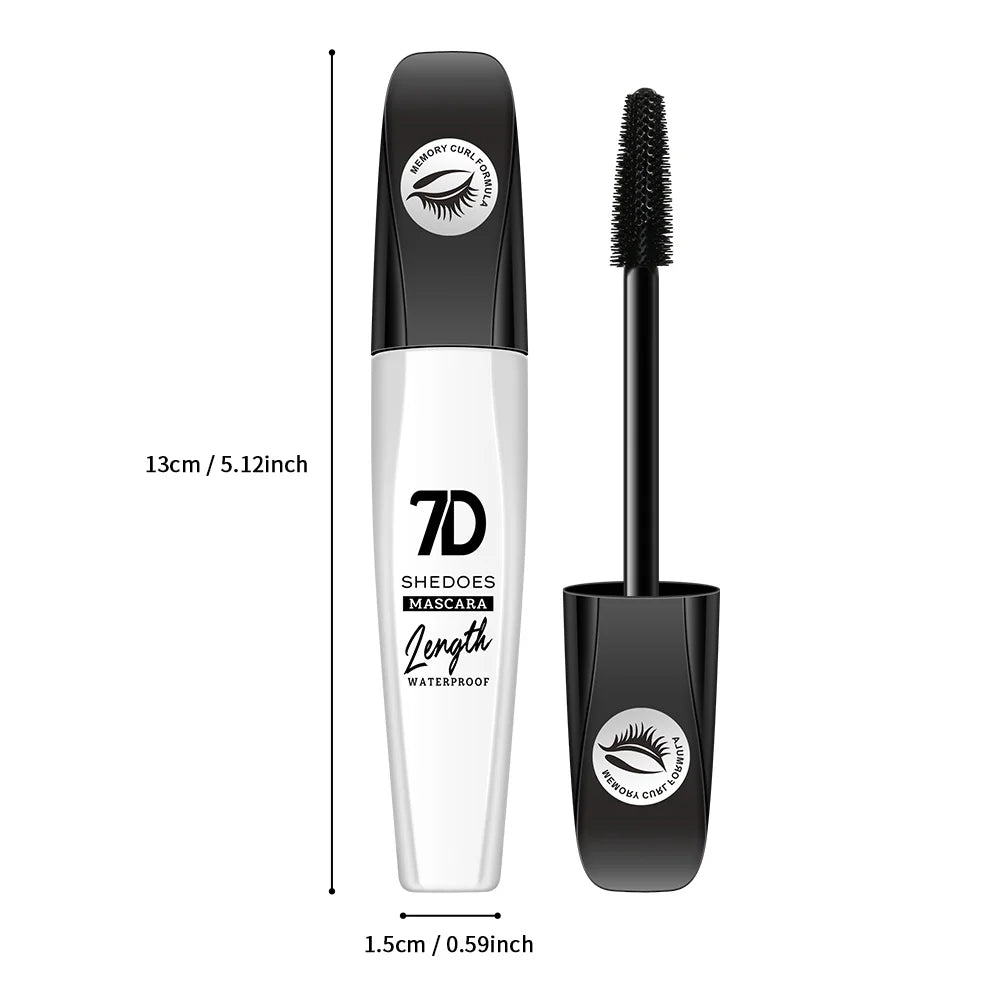 7D mascara waterproof and easy to remove makeup, no smudging and no makeup removal, slender and curled thick mascara
