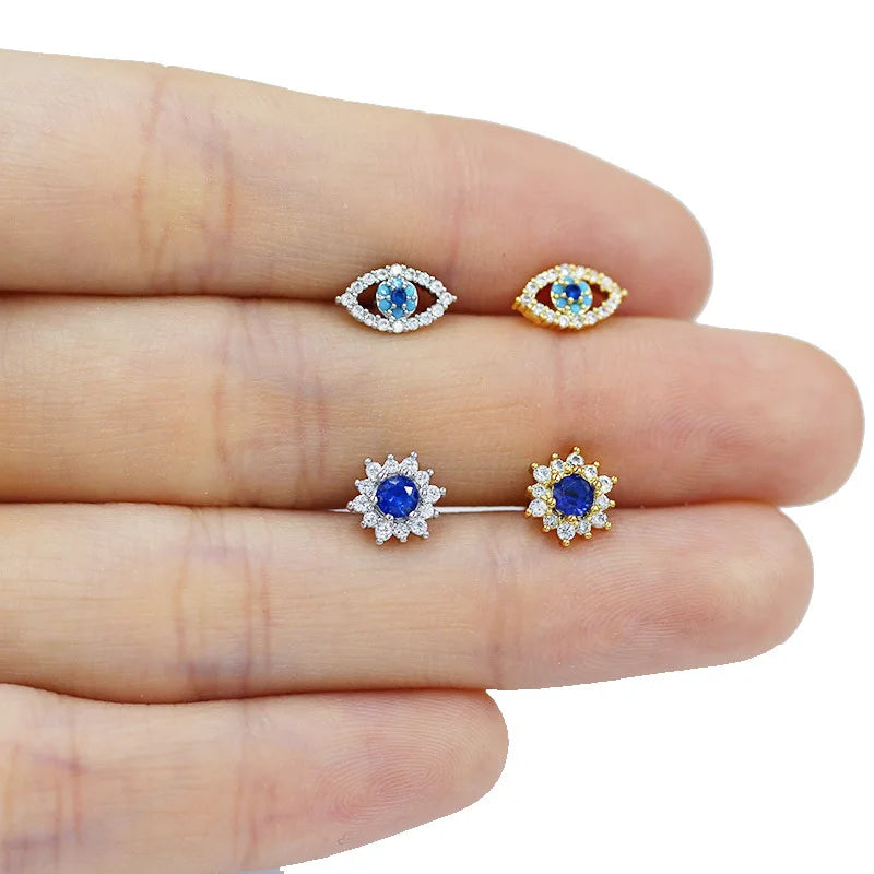 Nose Rings for Women Surgical Steel L Bend Pin CZ Heart Dangle Nose Stud Ring Fashion Body Piercing Jewelry 20G 7mm