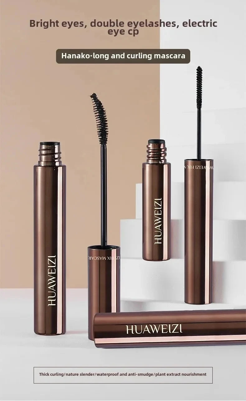 Waterproof 4D Mascara Thick Long Smudge-proof Plump Encrypted Long-lasting Curling Large Eye Makeup Makeup Tools