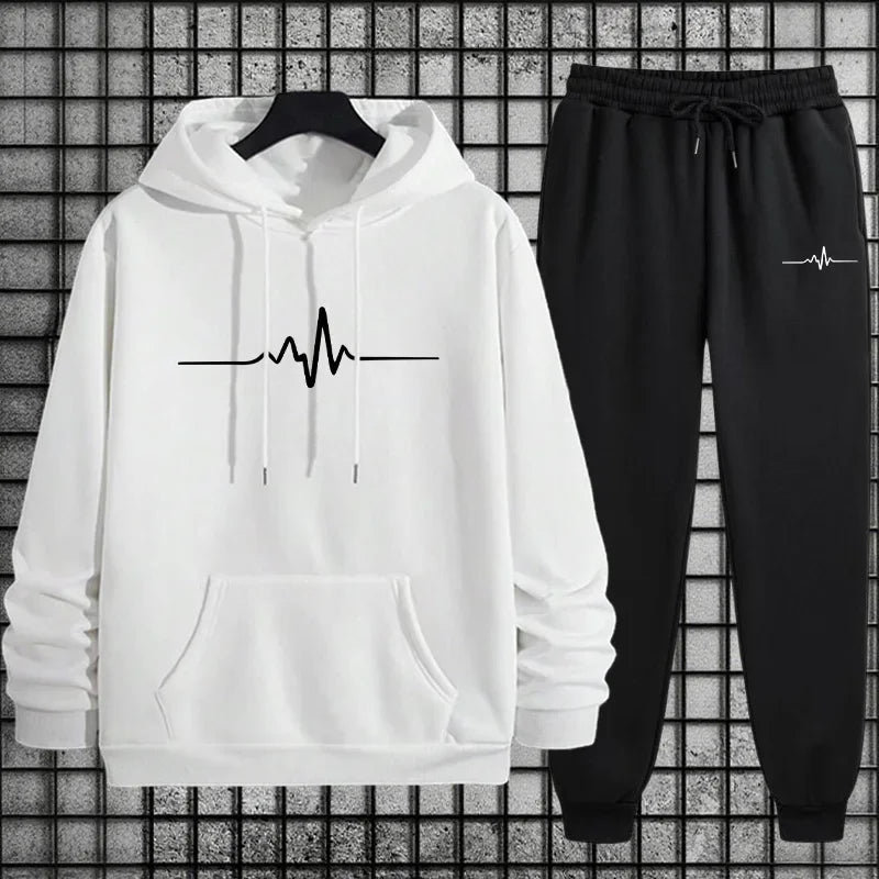 2025 Men's Streetwear Tracksuit Set Oversized Hoodie and Baggy Joggers Urban Hip Hop Fashion Sportswear Fall/winter Jogging Suit