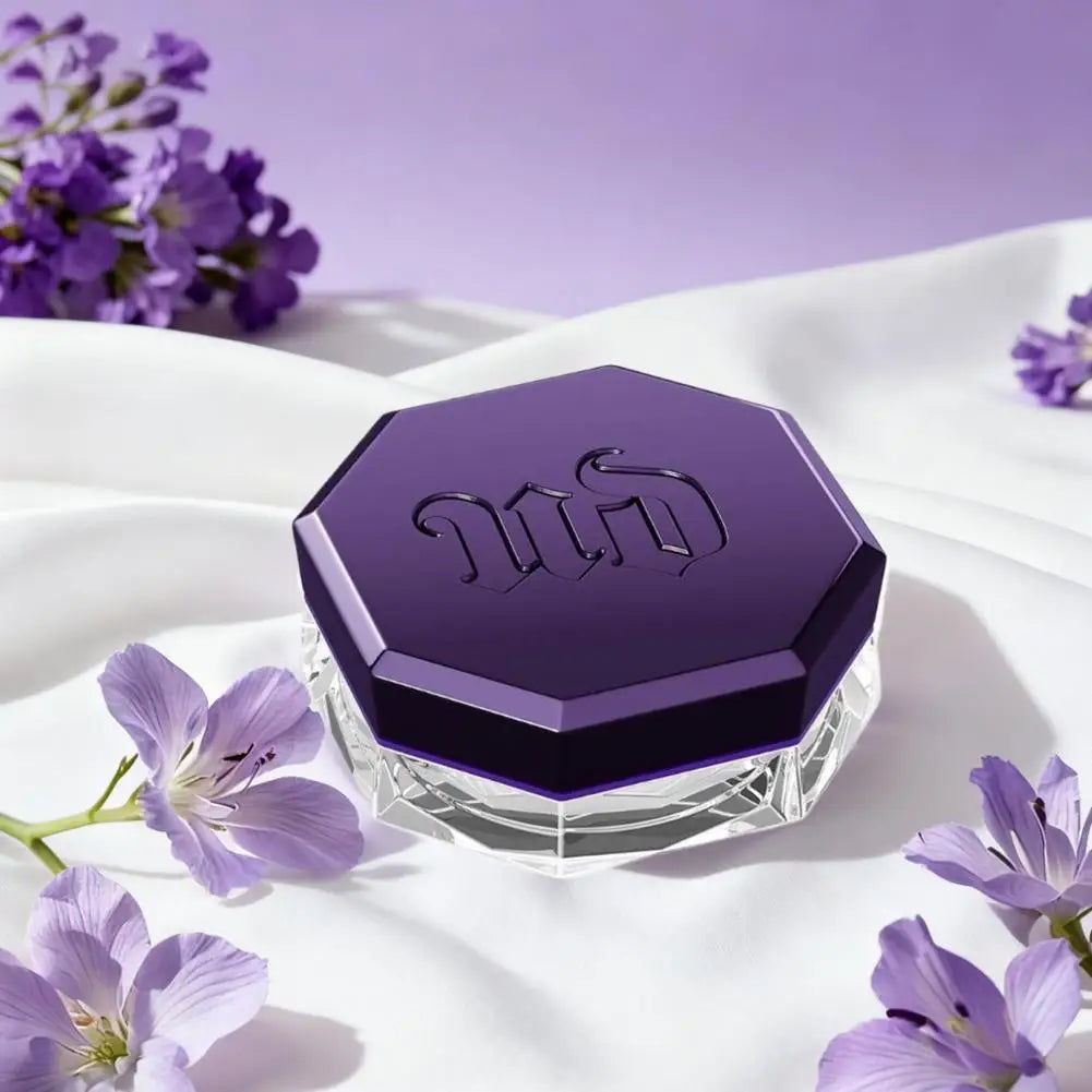 10g Meteorite Fine Setting Powder With Makeup Brush Set - Strong Powder Gripping Soft Cosmetic Brush Loose Powder Face Makeup