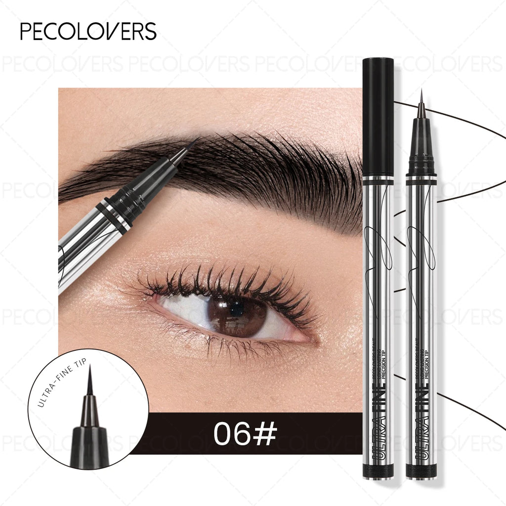 Ultra-fine Eyebrow Pencil with Silver Rod, Multiple Colors To Choose From, Filling in Eyebrows, Waterproof and Sweatproof