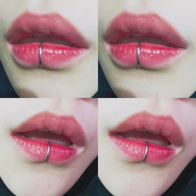 3pcs Nose Rings Hoop Hinged Clicker Segment Nose Rings Ear Cartilage Ring Clip Stainless Steel Ear Nose Body Piercing Jewelry