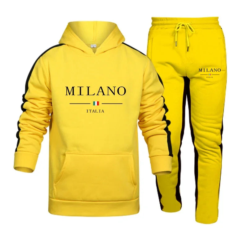 Men's sweatshirt set 2025 Autumn/winter casual sportswear, 2-piece set, daily running wear, outdoor sportswear, major selling po