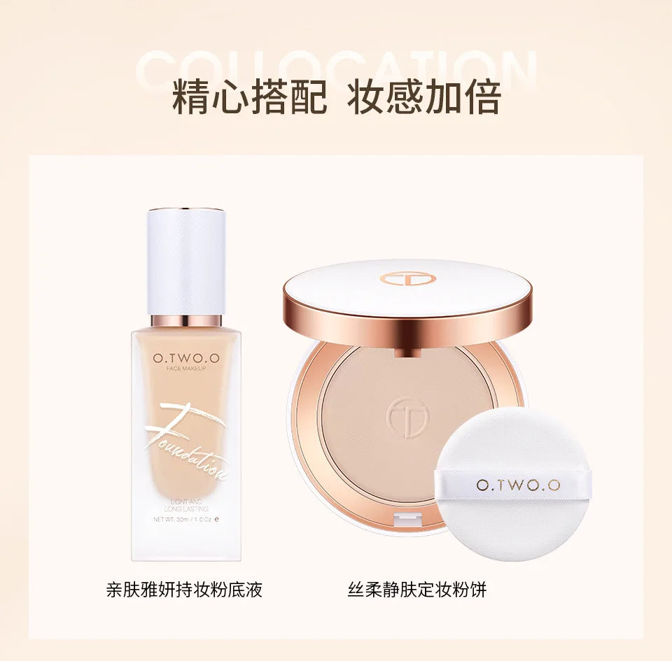 O. TWO. O Silky Soft Lightweight Setting Powder  Concealing Pressed Finishing Powder Oil-Control, Brightening Face Powder