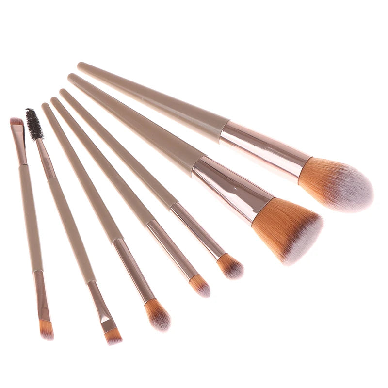 Makeup Brushes Face Eyes Make Up 7Pcs Brush Eyelash Eyeshadow Eyebrow Eyeliner Foundation Powder Blush Highlight Lips Brush