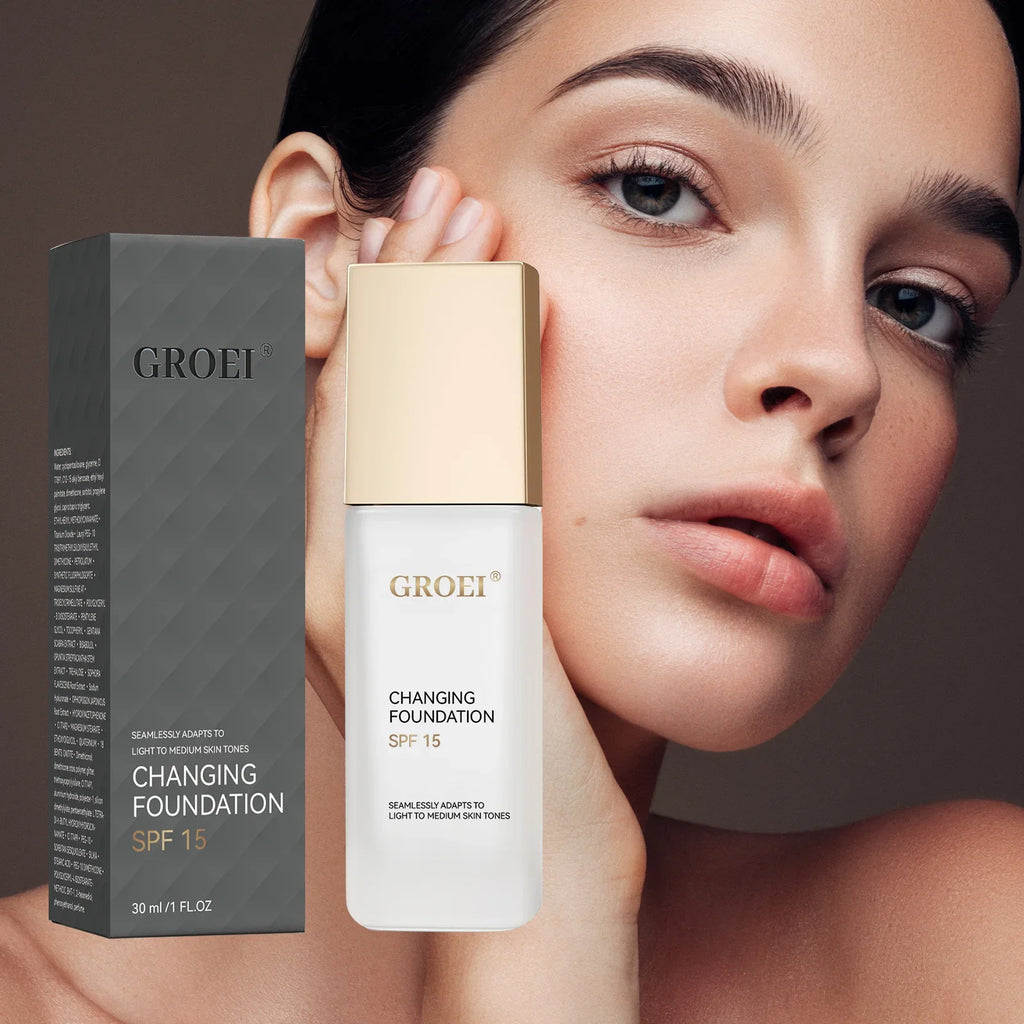 Color Changing Foundation Moisturizer Hydrating Oil-control  Color Longwearing Waterproof Travel Coverage Make Up Foundation