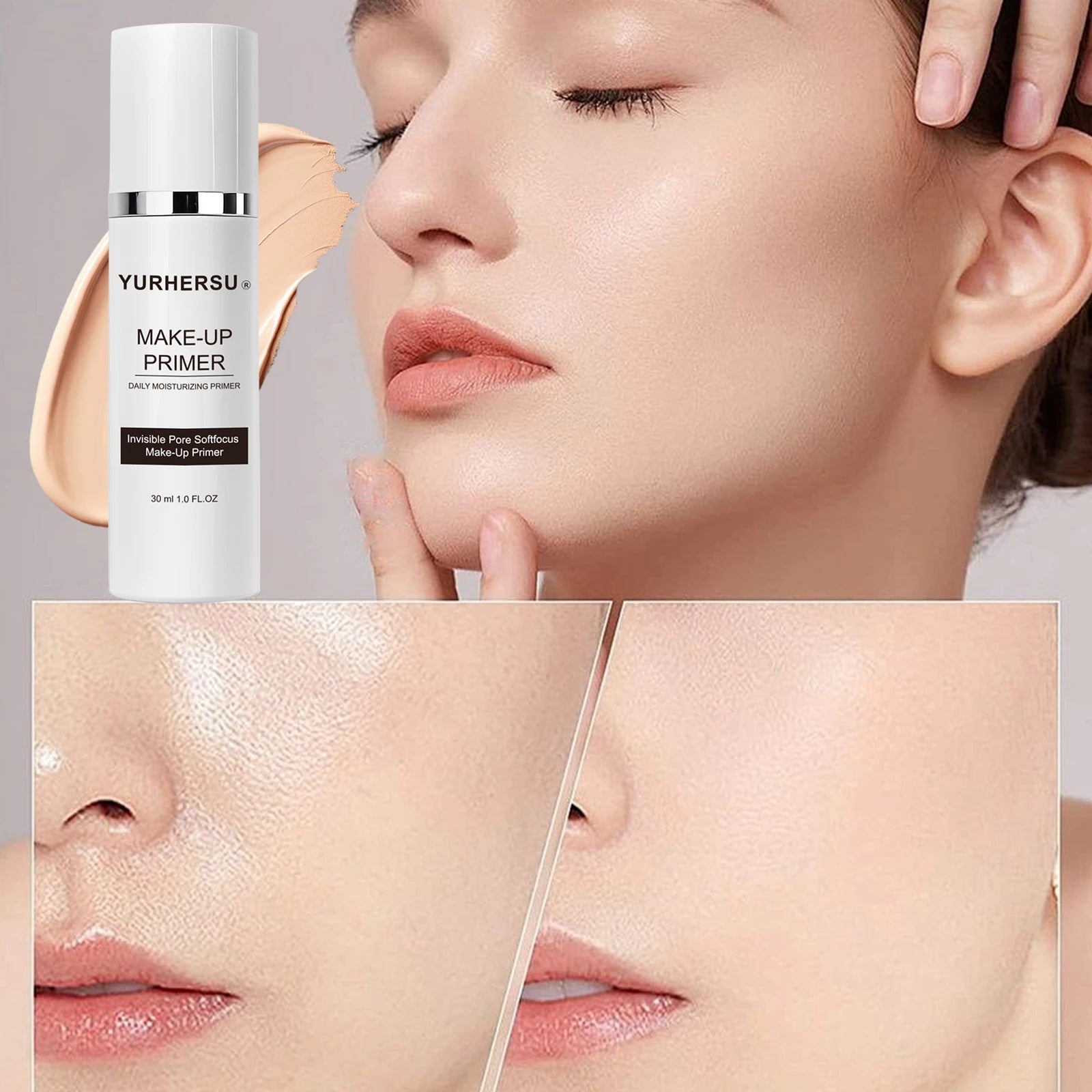 Soothing makeup primer moisturizes hydrates brightens skin tone leaving a natural radiant complexion. Gentle and non-greasy