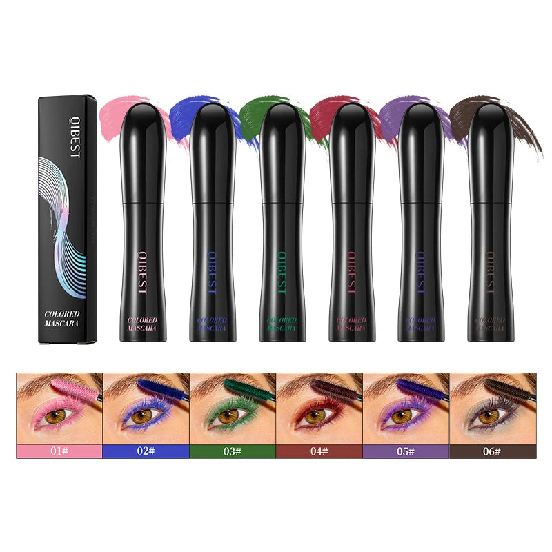 1PC color mascara  is refreshing, non greasy, non smudging, non caking, smooth, easy to apply, and natural curling