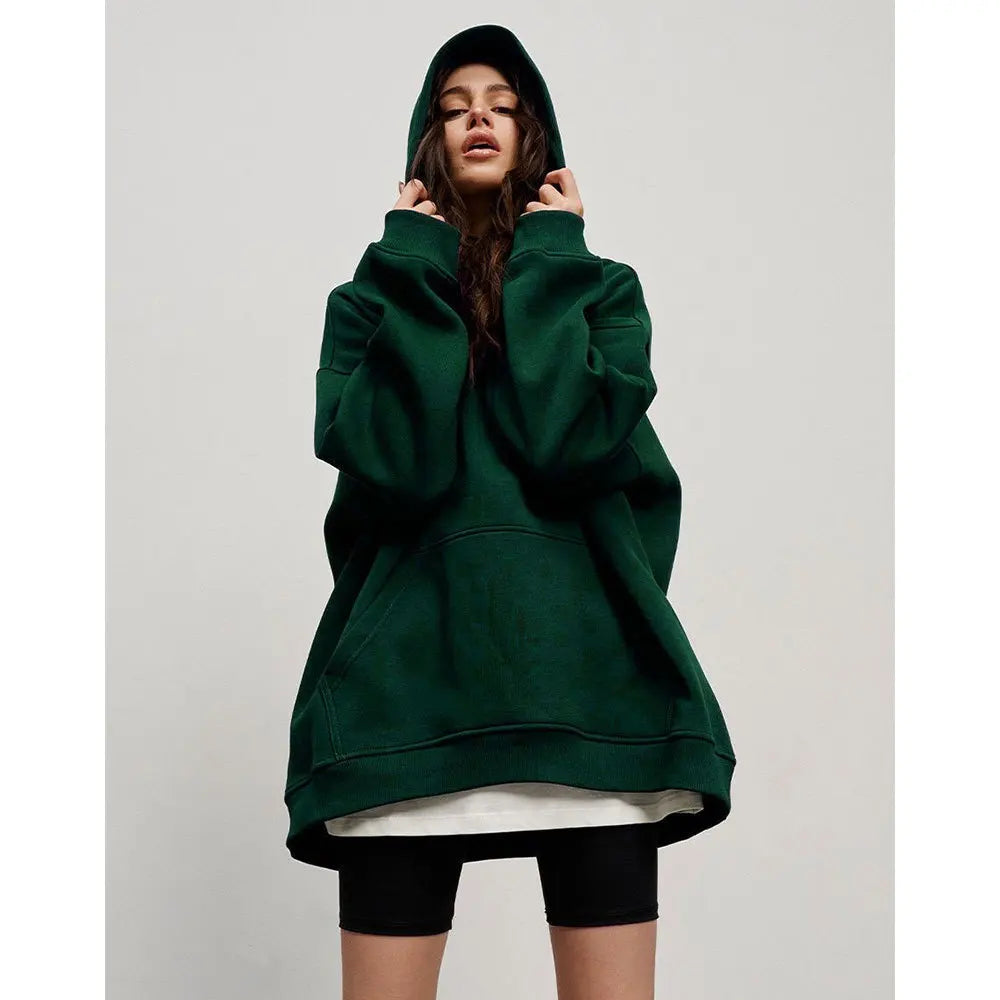 Hoodie 2025 Autumn/Winter New Street Neutral Style Shake Fleece Loose Pocket Hoodie