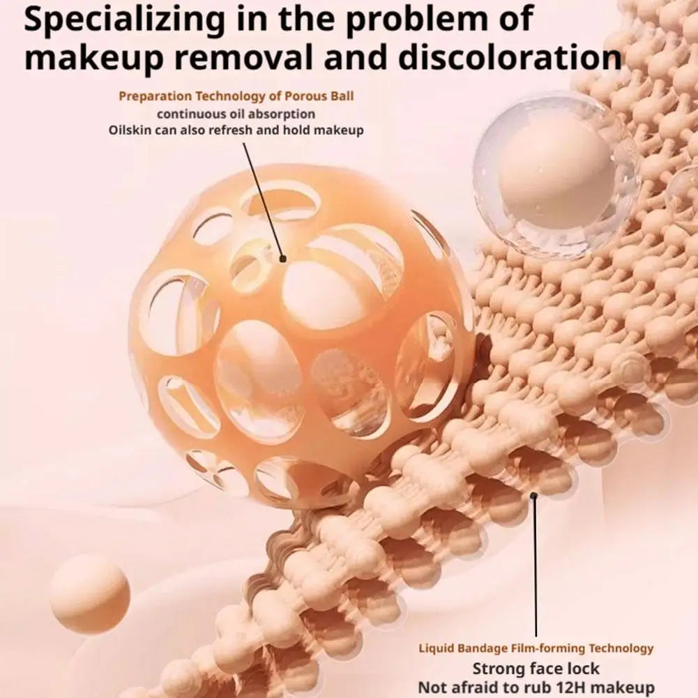 Double head with brush Foundation Stick Long Lasting Waterproof Sweatproof High Coverage Foundation Light Concealer Foundation