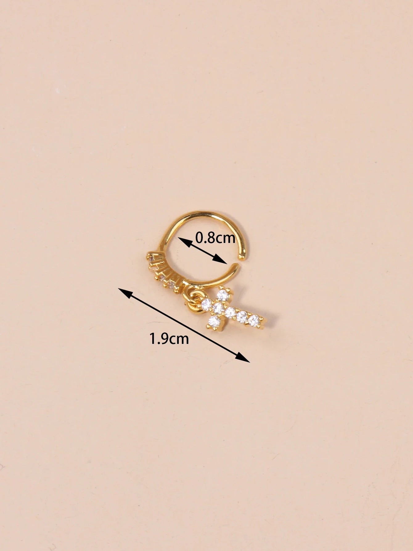 Nose Rings Hoop for Women Men Body Piercing Jewelry Cartilage Earring Nose Dangling CZ Cross Crown Starfish Dangle Nose Ring