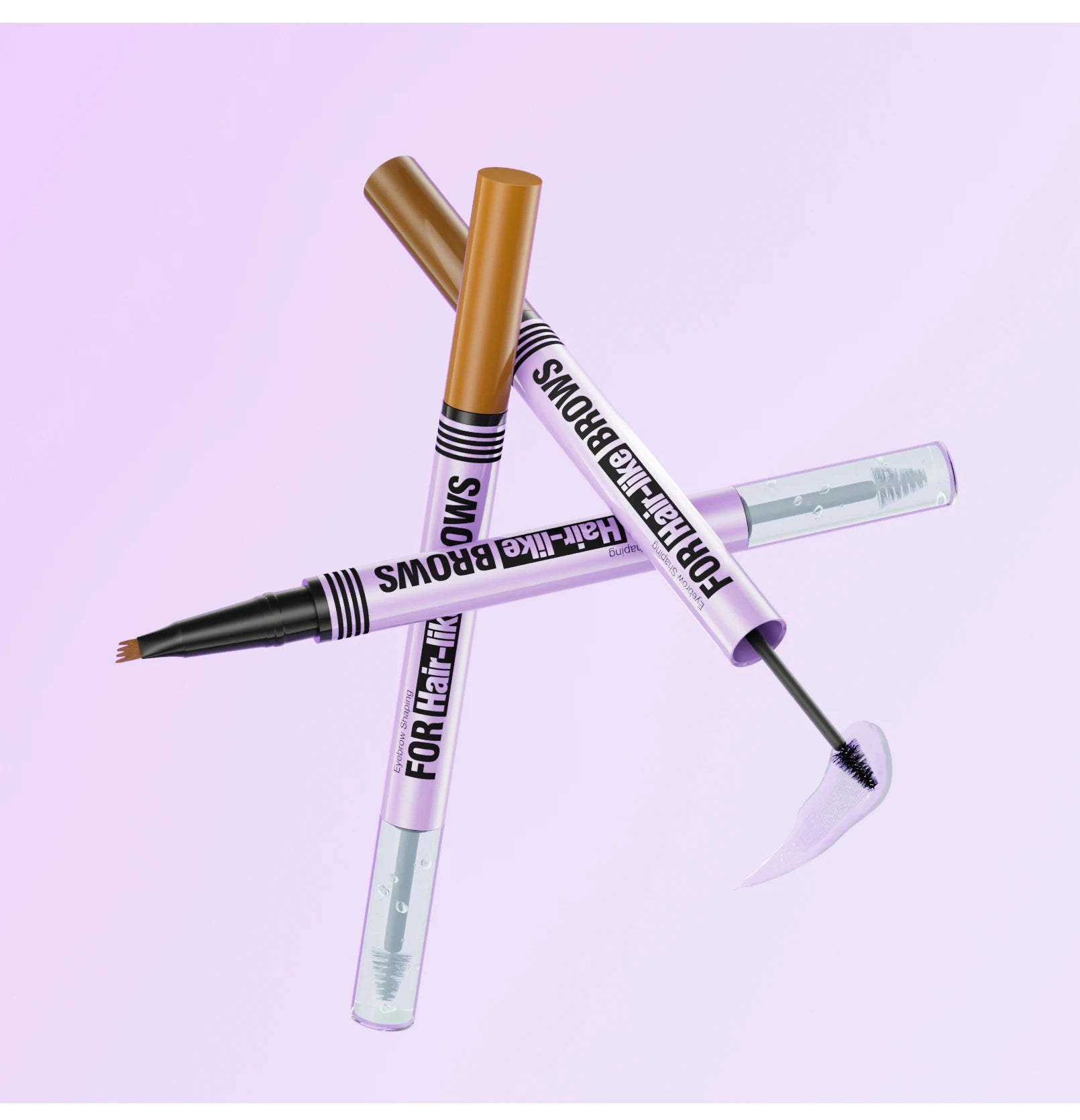 Waterproof Eyebrow Pencil 2in1 Liquid Gel Pen Long Lasting Cream Makeup Kit Four Claw Double End Natural Brow Styler