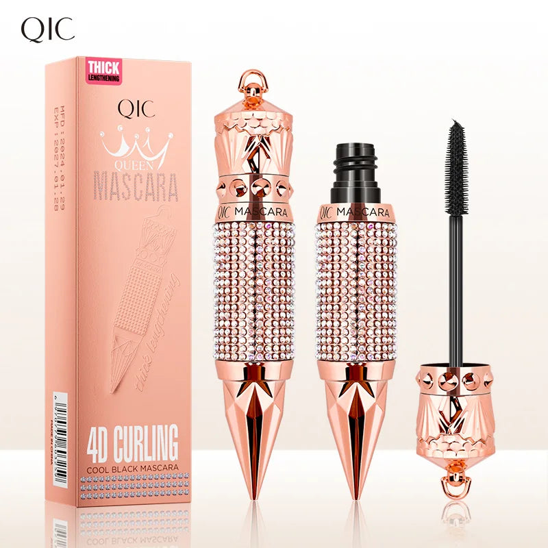 QIC Mascara with Large Brush Head, Easy to Apply, Non-Clumping, Non-Fading
