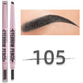2 in 1 Professional Eyebrow Pencil Eye Makeup for Women 5 Colors Waterproof Long Lasting Eyebrow Brush Eye Brow Pen Cosmetic Gif