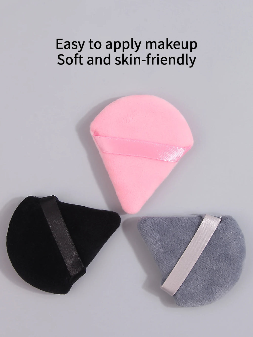 3 sets of best-selling triangular flocking powder puffs,soft and portable loose powder and loose powder setting and makeup tools