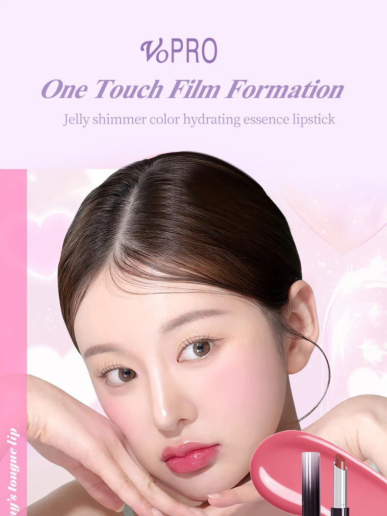 Moisturizing Water Light Lipstick,Mirror Gloss Jelly Gel Lip Gloss,Long-Lasting,Waterproof,Lightweight,Nourishing & Hydrating