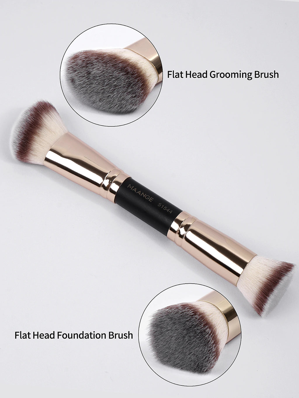 MAANGE 4pcs Basic Makeup Brushes Set With Box Dual-ended Foundations Powder Blush Details for Eyeshadow Brushes Beginner Travel