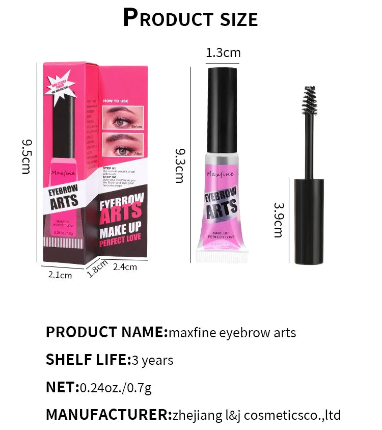 Eyebrow Shaping Gel Waterproof Natural Transparent Long Lasting Quick-drying 3D Wild Eyebrow Glue Professional Makeup Cosmetic