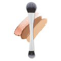 1 pcs Dual Head Makeup BrushAngled Head Foundation BrushRound Foundation BrushContouring BrushFlat Head Foundation Brush