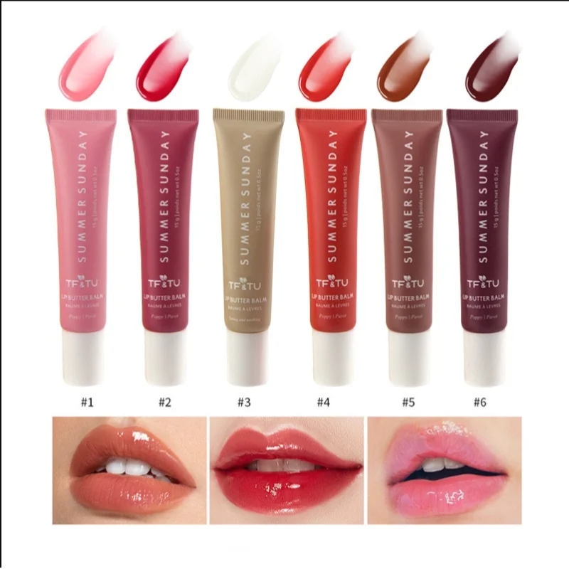 Summer Lip Moisturizing Waterproof 6 Colors Lip Balm Smoothing Lip Lines Lasting Nourishment For Women Daily Lip Care Makeup