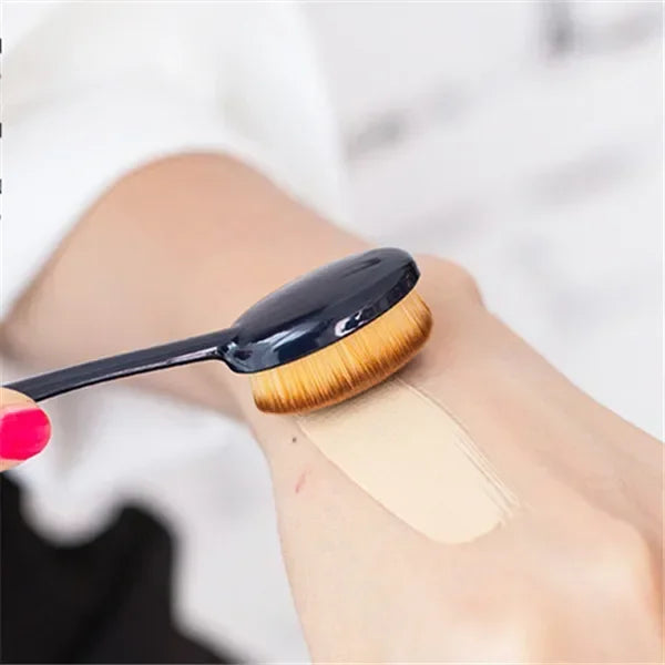 10 PCS Oval Makeup Brushes Toothbrush Make Up Brushes Set Foundation Contour Powder Eyebrow Blush Eyeshadow Brush Cosmetics Tool