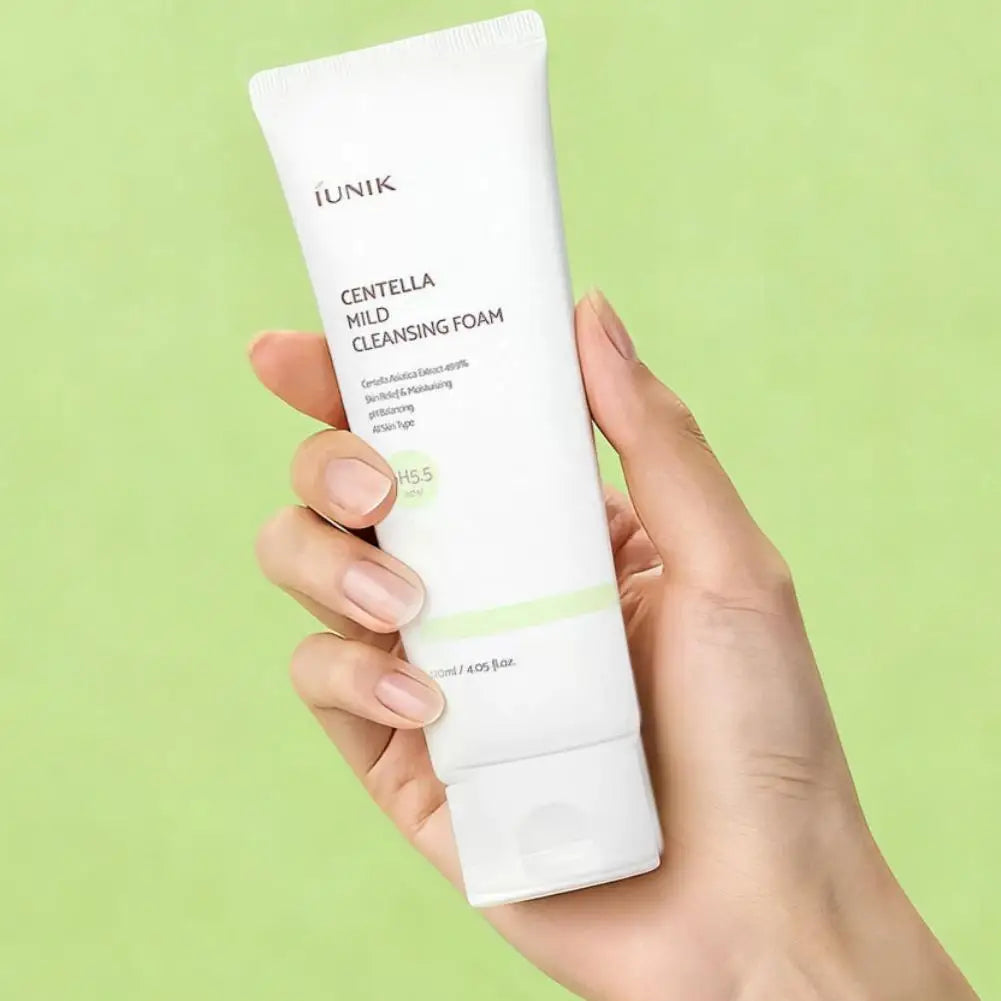 Centella Asiatica Facial Cleanser Gentle Foam Formula Deep Cleansing Power Korean Skin Whitening Moisturizing Daily Face Wash