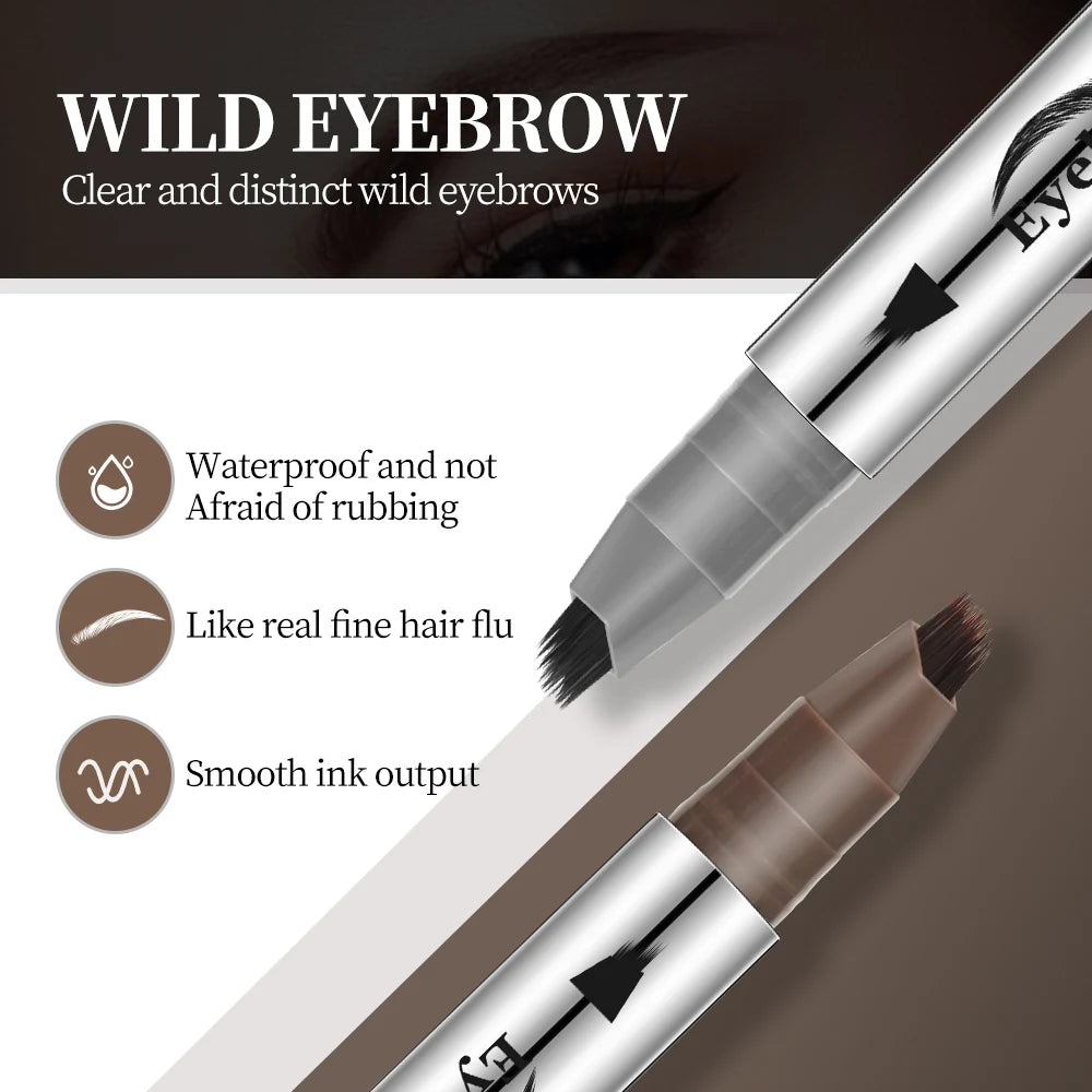 1PC eyebrow pencil waterproof, sweat resistant,long-lasting,quick drying,smooth and non smudging,outlining natural eyebrow shape