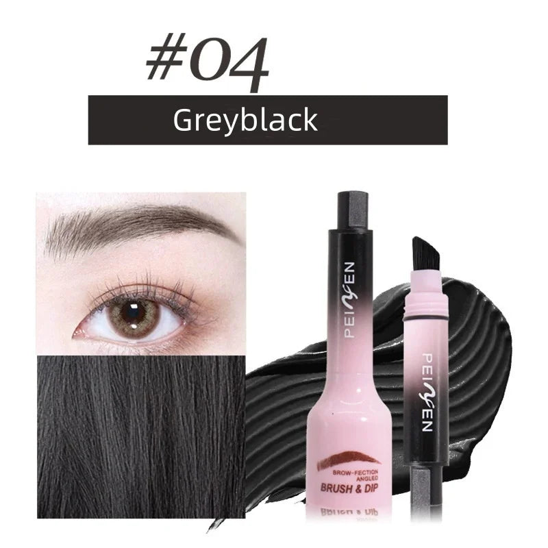 Wild Eyebrow Pencil Square Angled Brush Velvet 3D Brow Dye Cream Hairline Anti-smudge Waterproof Multifunction Eyebrow Tint Pen