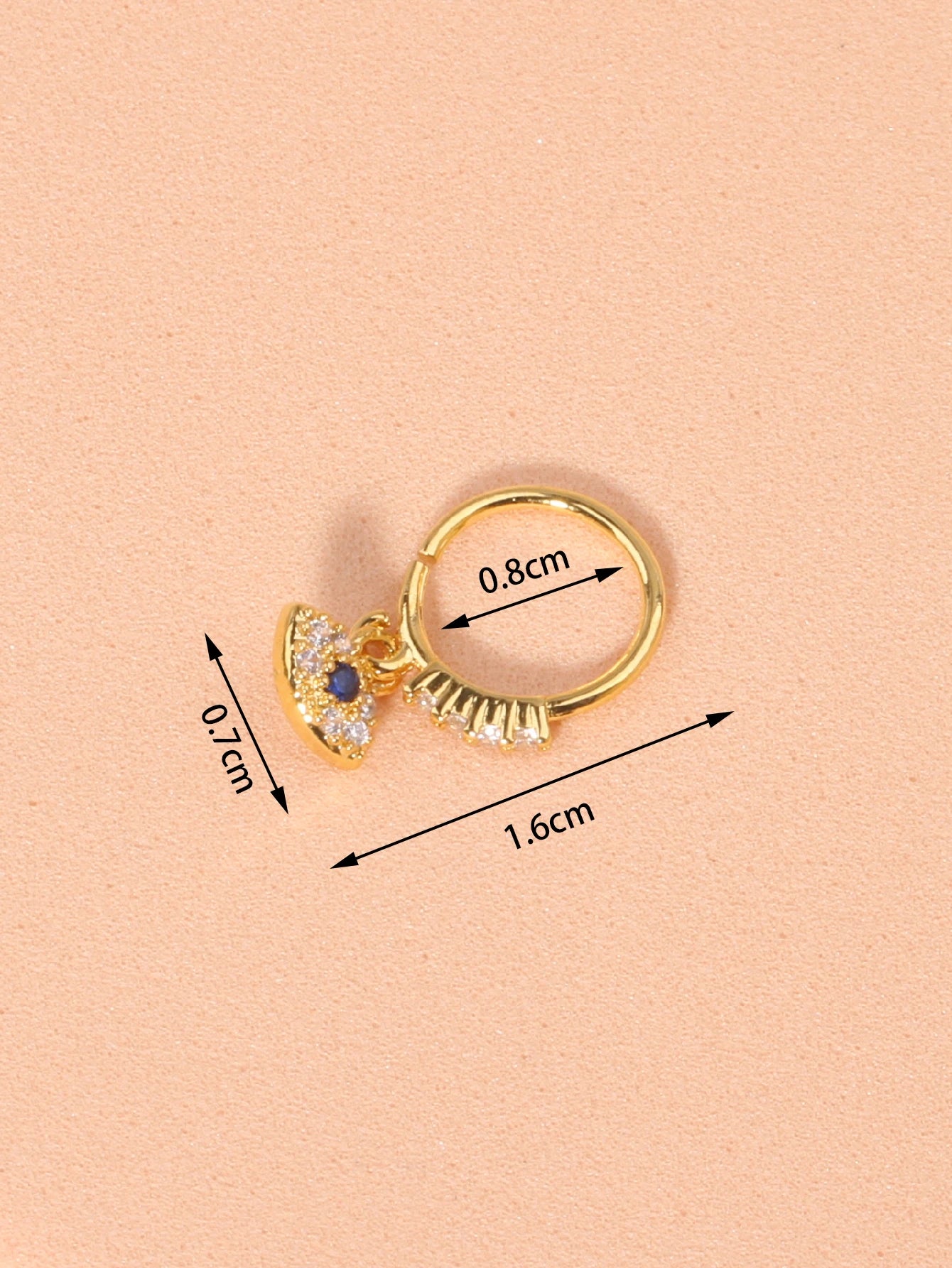 Nose Rings Hoop for Women Men Body Piercing Jewelry Cartilage Earring Nose Dangling CZ Cross Crown Starfish Dangle Nose Ring