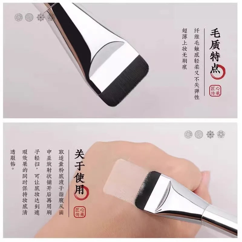 Foundation Makeup Brush Flat Head 1 Piece Lightweight No Streaks Professional Kabuki Brush for Liquid Foundation Application