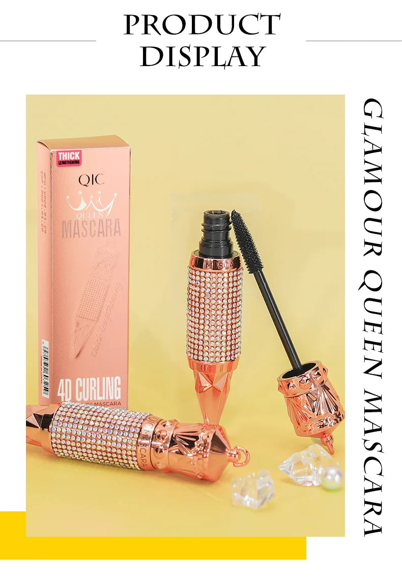 QIC Mascara with Large Brush Head, Easy to Apply, Non-Clumping, Non-Fading