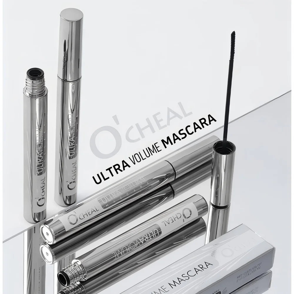 Silver Tube Mascara – Volumizing, Lengthening & Curling Formula, Waterproof & Smudge-Proof with Clump-Free, Flake-Resistant Wear