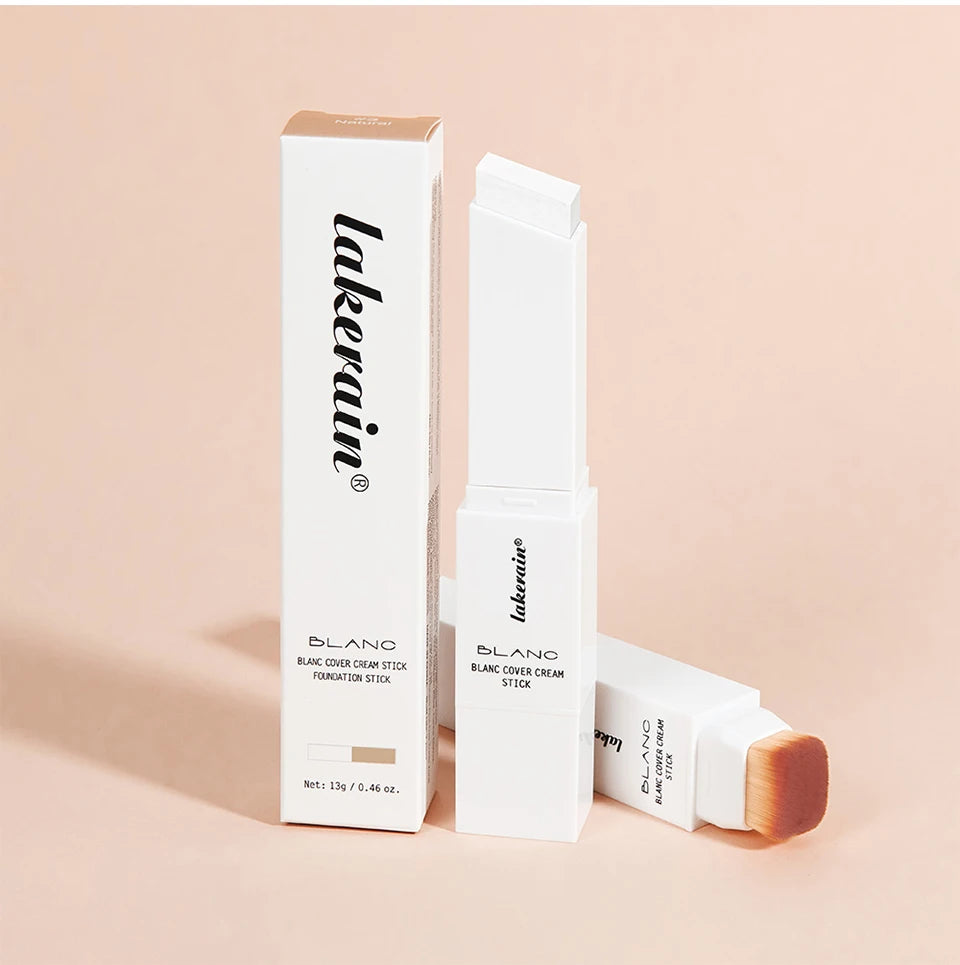 Foundation Stick Color Changing Foundation with Detachable Brush Blanc Cover Cream Stick Changing Hight Coverage Base Makeup