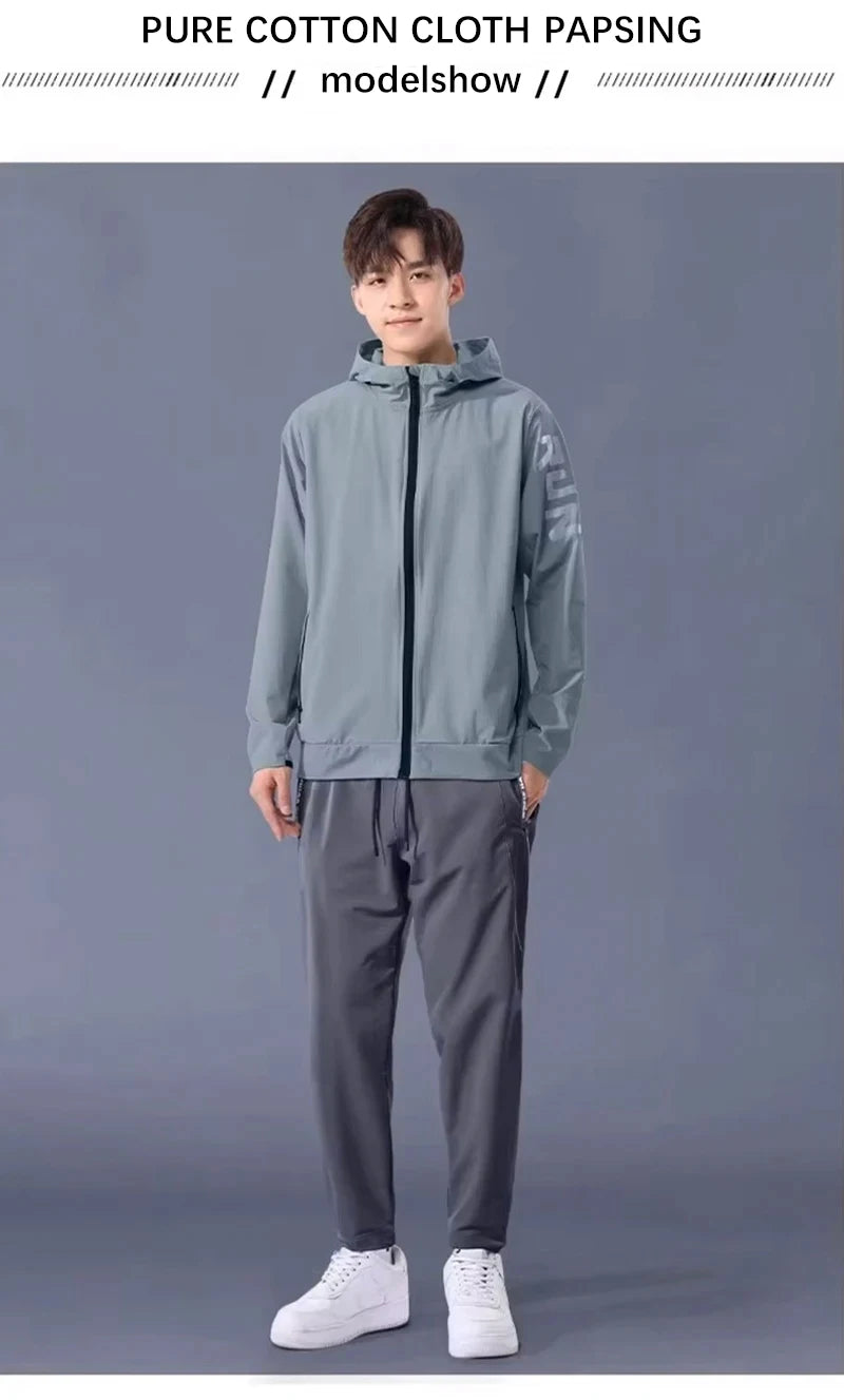 Men's Sportswear Set - Loose - Fit, Quick - Dry, Ideal for Fitness, Running, Gym & Outdoor Training