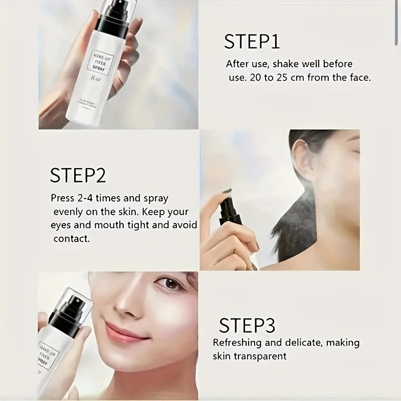 100ml Makeup Setting Spray,Makeup Fixer Spray,Long Lasting Oil Control Hydrating Makeup Fixing Setting Spray Cosmetics For Women