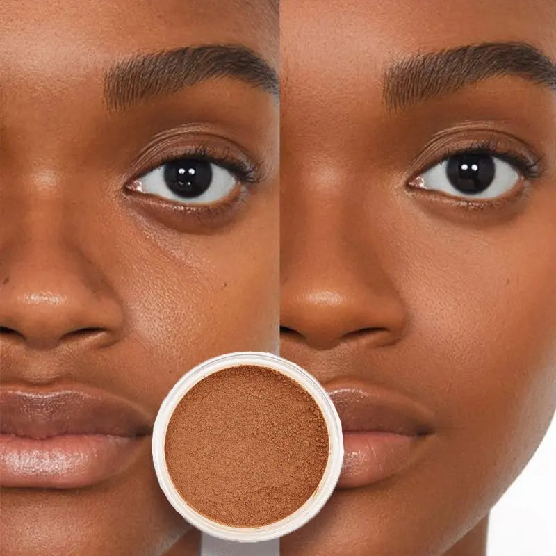 Loose Powder Honey Pearlescent Powder Makeup Setting Powder Matte Finish Oil Control Waterproof Full Coverage Powder Foundation