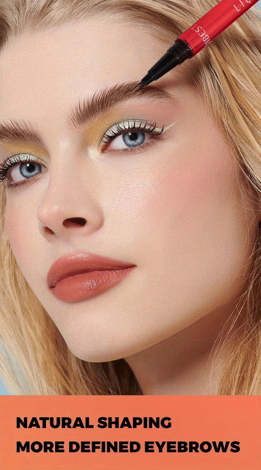 Eyebrow pencil waterproof and oil-proof, not easy to smudge, dark brown, light brown, with distinct roots