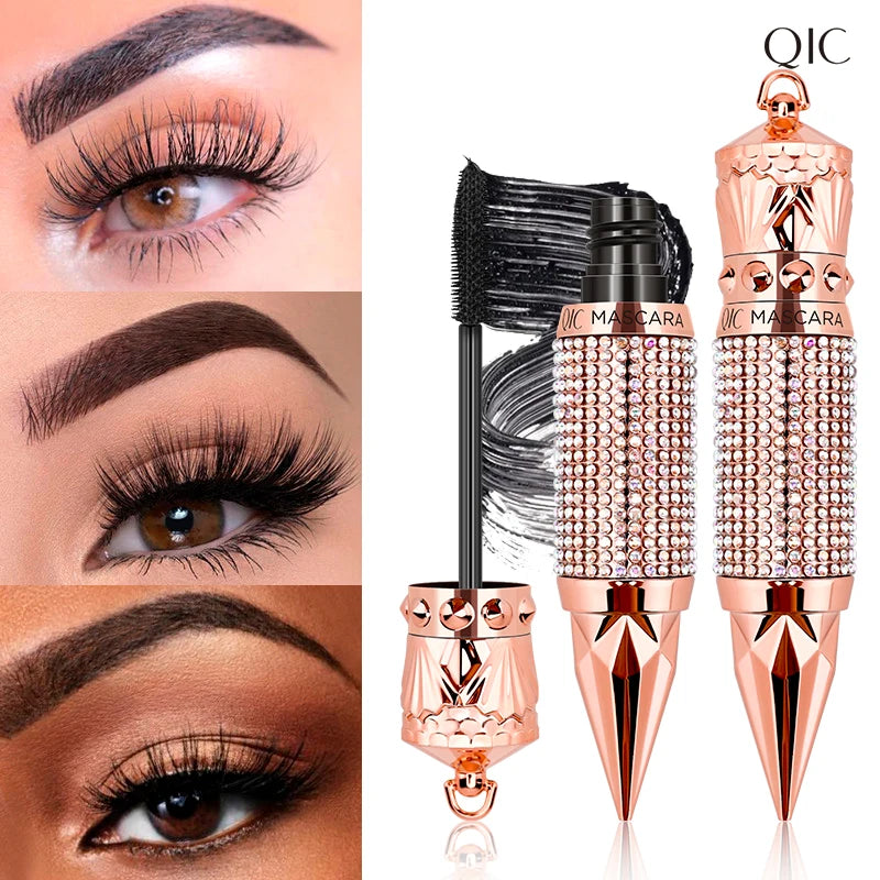 QIC Mascara with Large Brush Head, Easy to Apply, Non-Clumping, Non-Fading