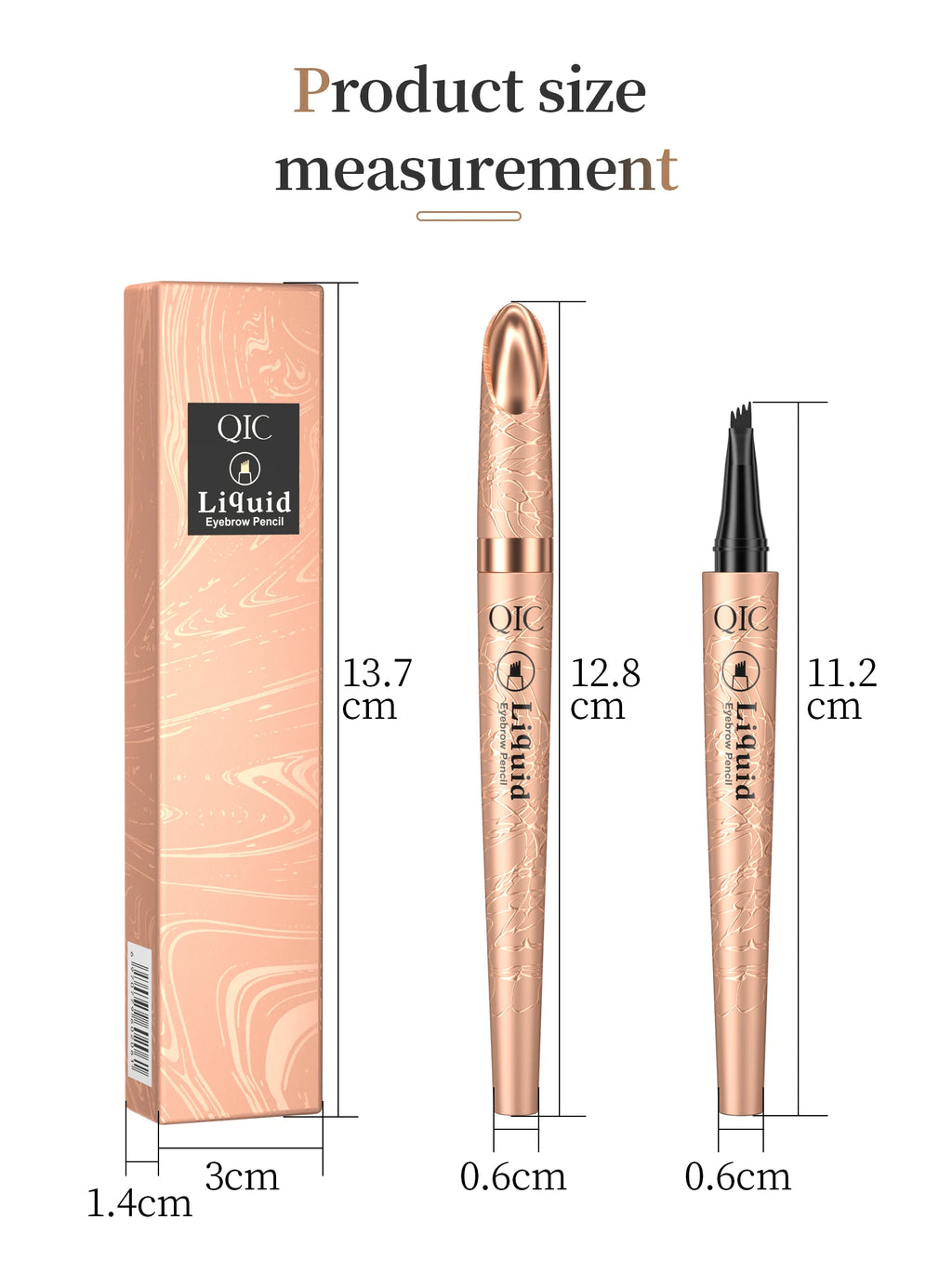 Eyebrow Pencil Liquid Waterproof Eyebrow Pencil Smudge-proof Brow Pencil With 4 Tip Microblade Eyebrow Pen Long-lasting Natural