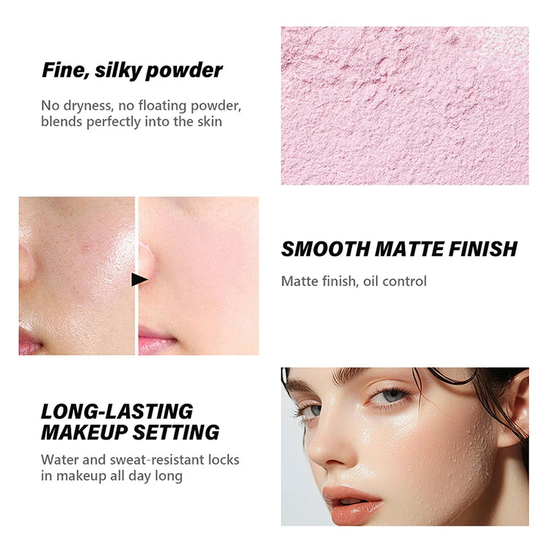 Setting Powder Long-lasting Waterproof Light Breathable Evens Out Skin Oil-controlling Matte Luxury Brighten Skin Setting Powder