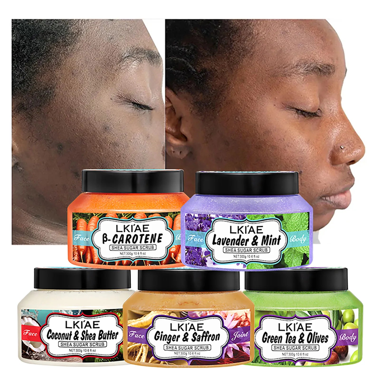 LKIAE Exfoliating & Lightening & Anti-aging Foaming & Brightening Cleansing Scrub, For All Skin Types, For Face and Body