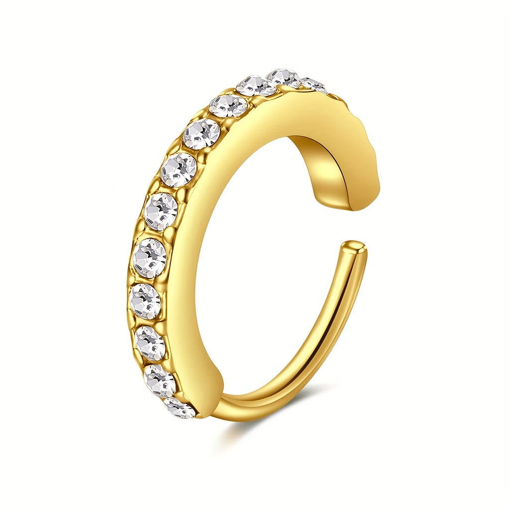 1pc 20G Nose Ring Earrings, Stainless Steel Hypoallergenic Piercing Jewelry, Fashionable Minimalist Retro Chic